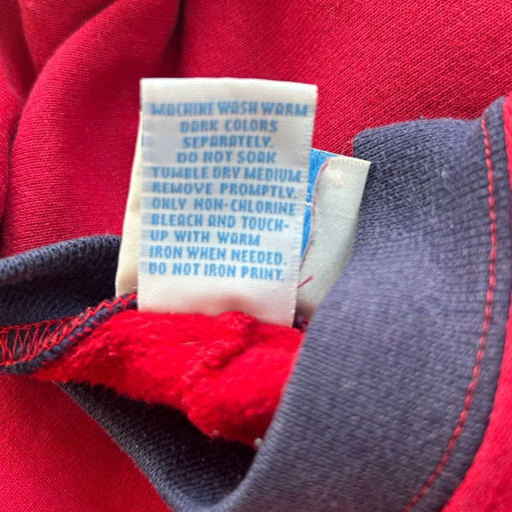 VTG 90s Baby B'Gosh Boys One Piece Outfit Sz 18 Months Red Blue 100 Years